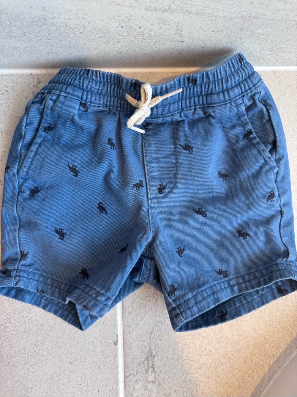 Old Navy Blue Pull-On Shorts with Dino Print